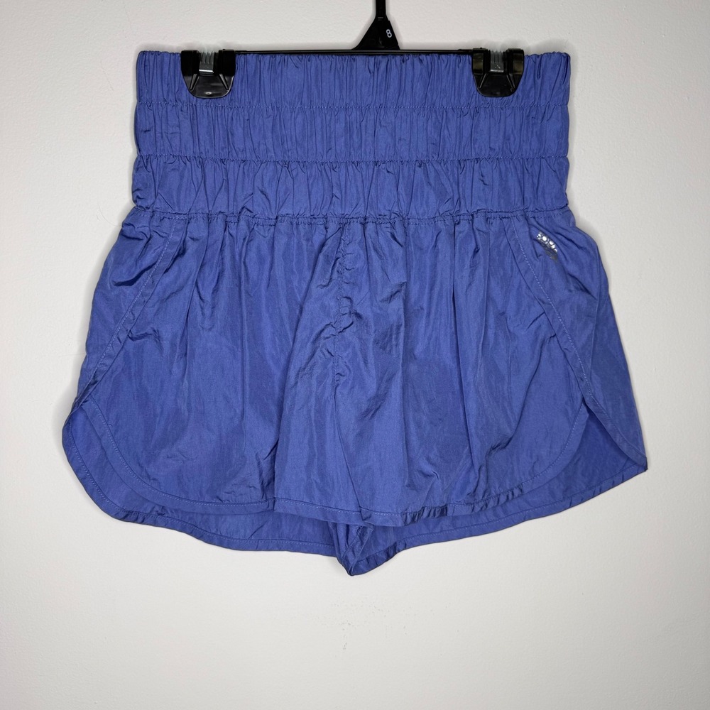 C27 Free People FP Movement The Way Home Shorts Periwinkle Blue High Waist Small - Picture 2 of 8